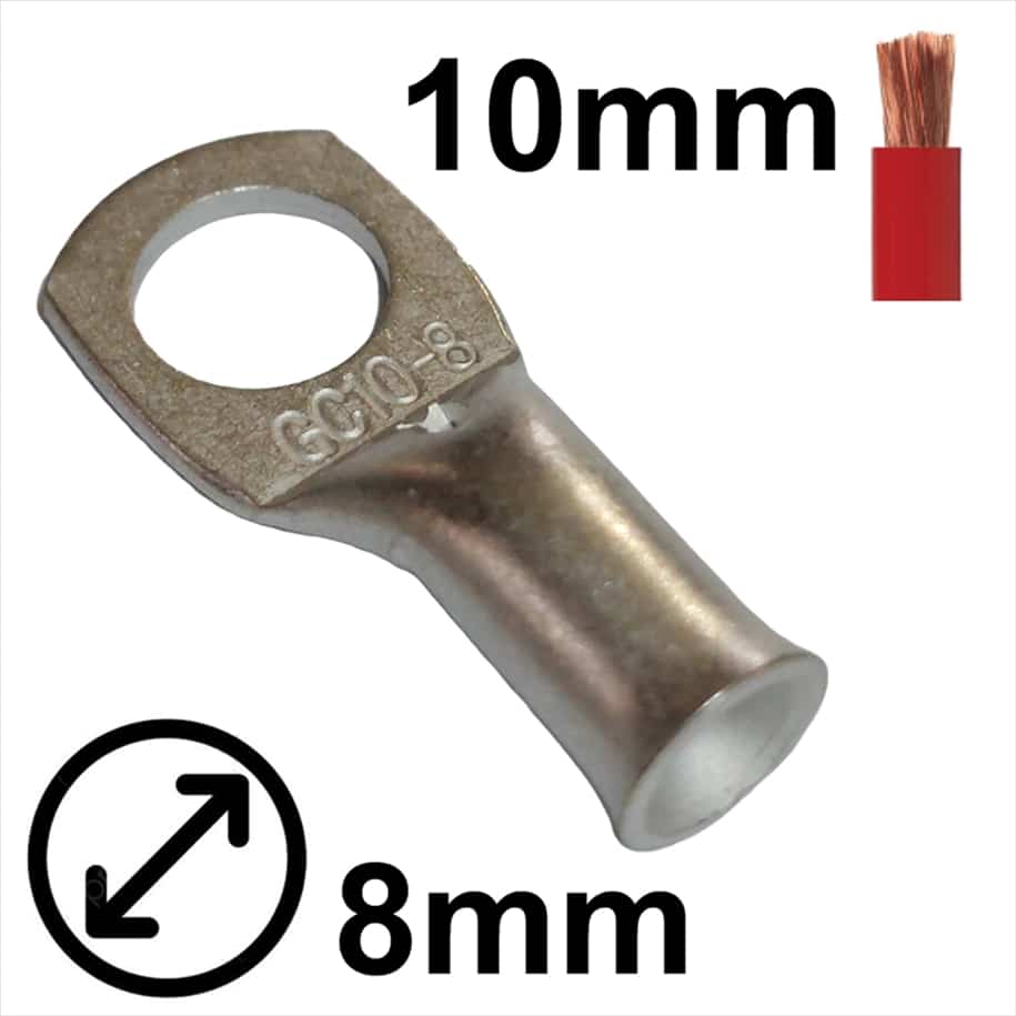 GC10-8.jpg STRAIGHT LUG Ø8mm FOR 10mm² CABLE - Image 1