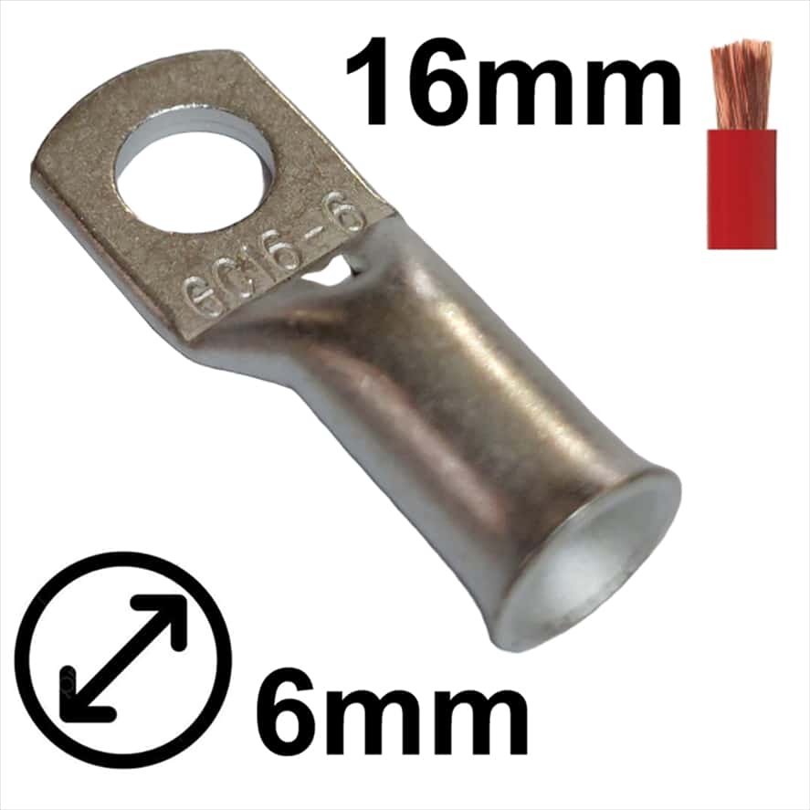 GC16-6.jpg STRAIGHT LUG Ø6mm FOR 16mm² CABLE - Image 1