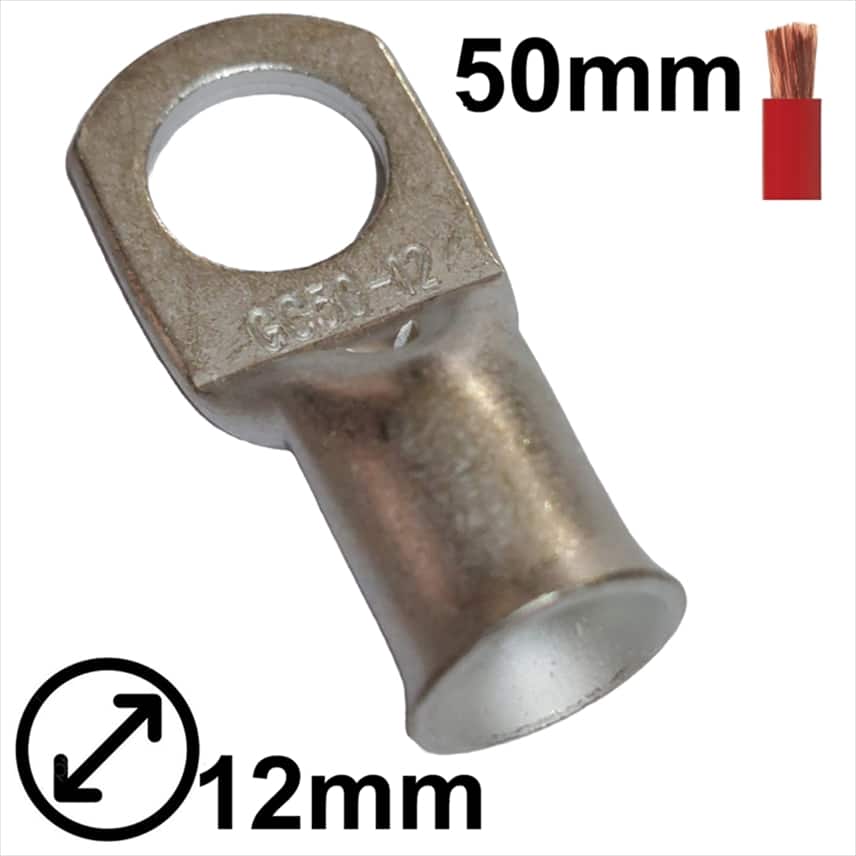 GC50-12.jpg STRAIGHT LUG Ø12mm FOR 50mm² CABLE - Image 1
