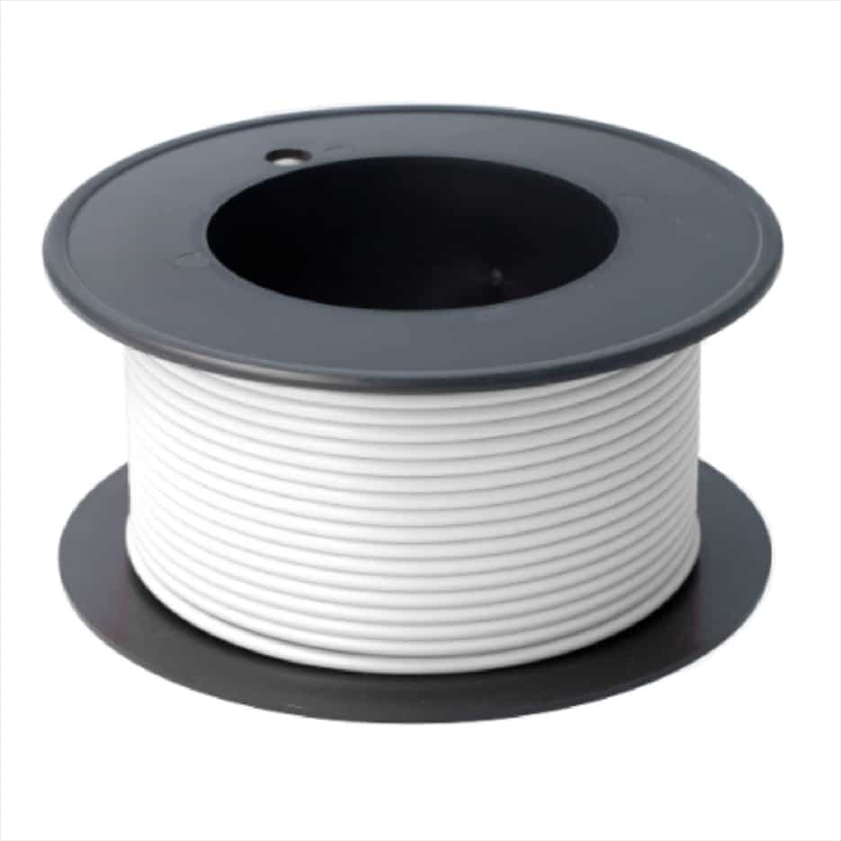 P5BC.jpg SINGLE CORE CABLE 1mm² WHITE 25m - Image 1