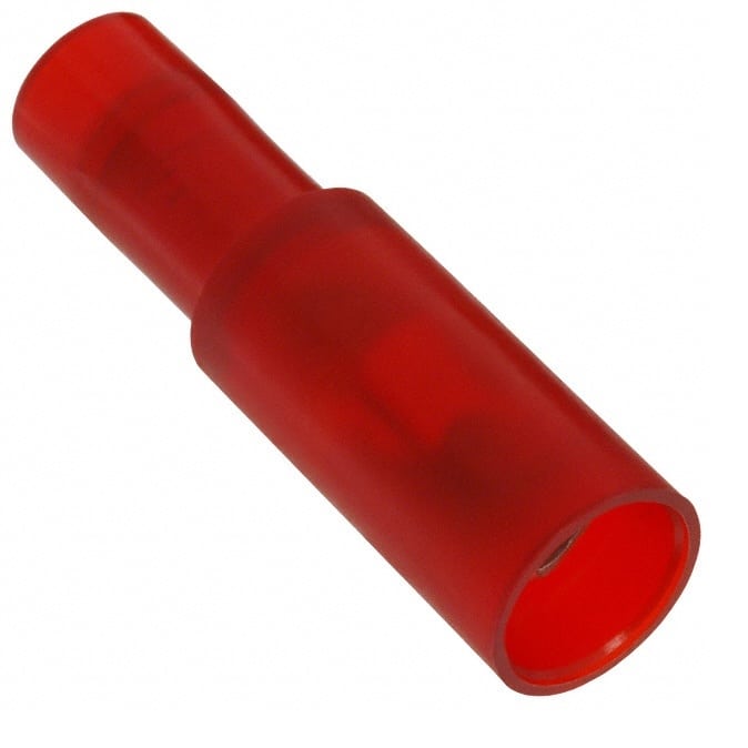 RE14VFC.jpg RECEPTABLE DISCONNECT TERMINAL 4mm RED FULLY INSULATED - Image 1